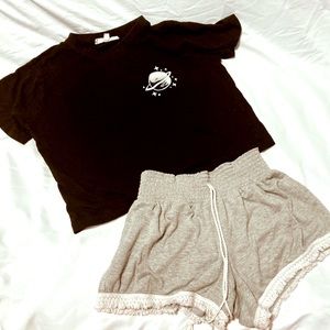 Crop top and short set